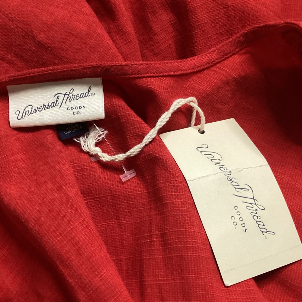 Universal Thread Ripe Red Belted Wrap Dress XL NWT - Picture 8 of 10